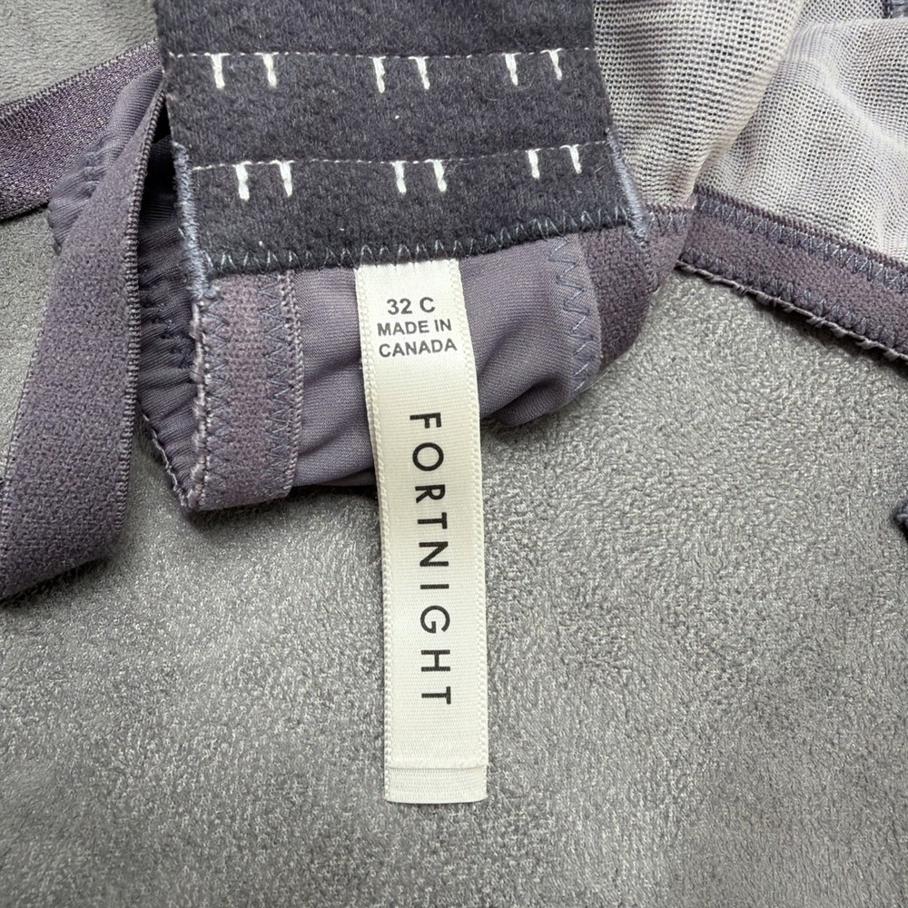 Anthropologie X FortNight Mira Long-line Bralette Grey Size 32C - Picture 5 of 6